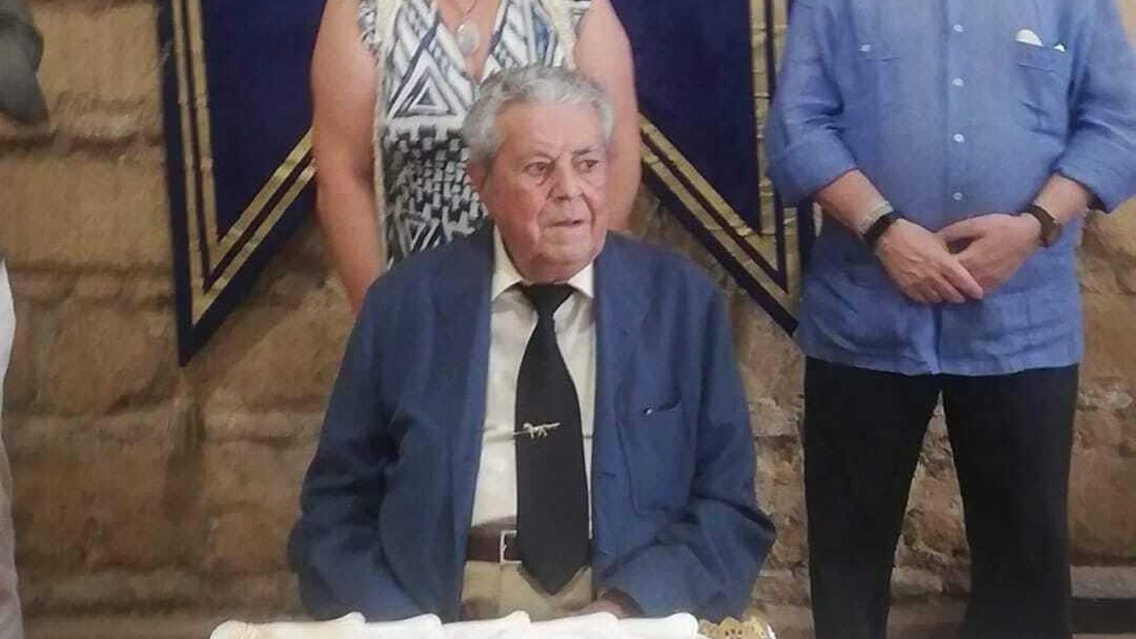 Ricardo Muñoz, en el homenaje celebrado este verano.