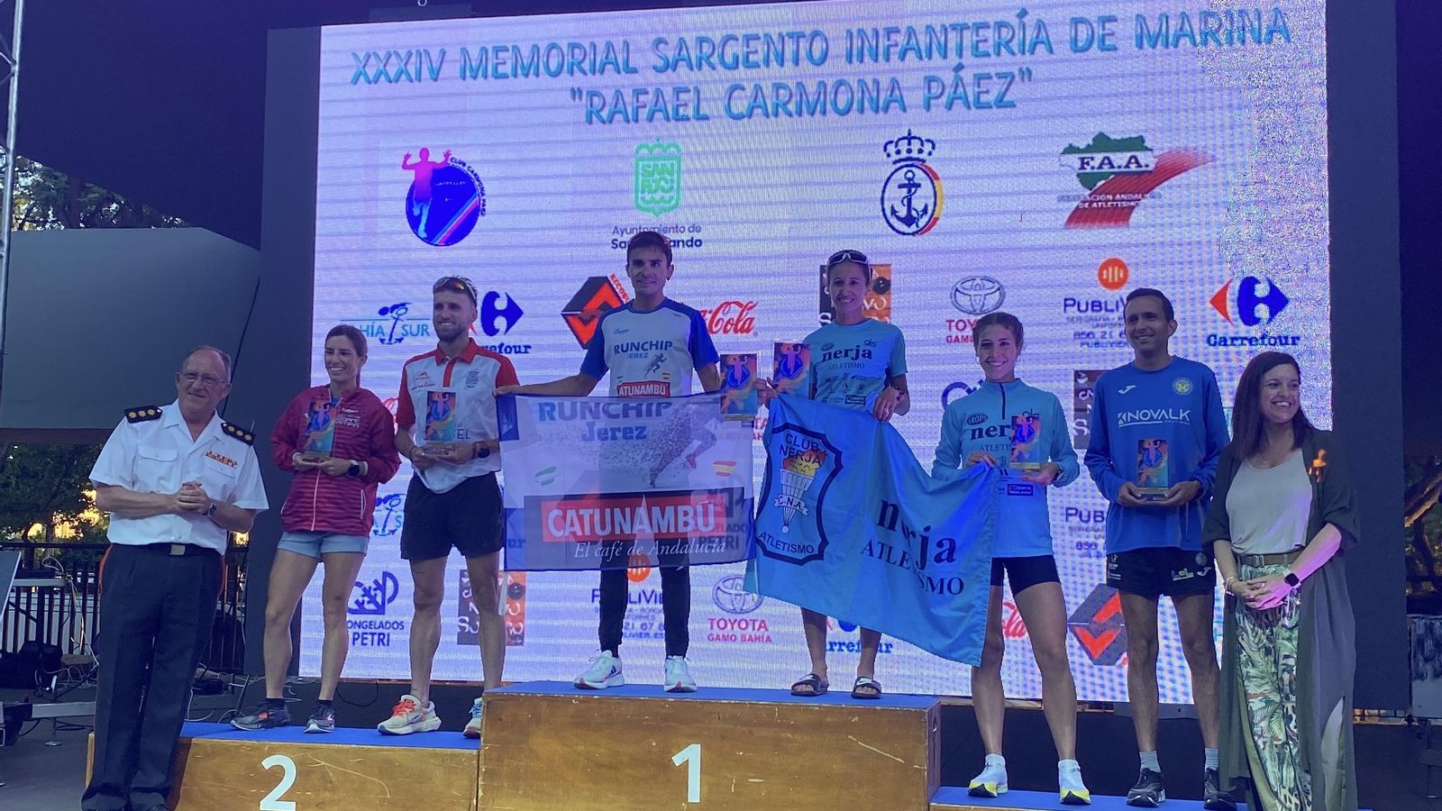 Podio completo del Memorial Carmona Páez.