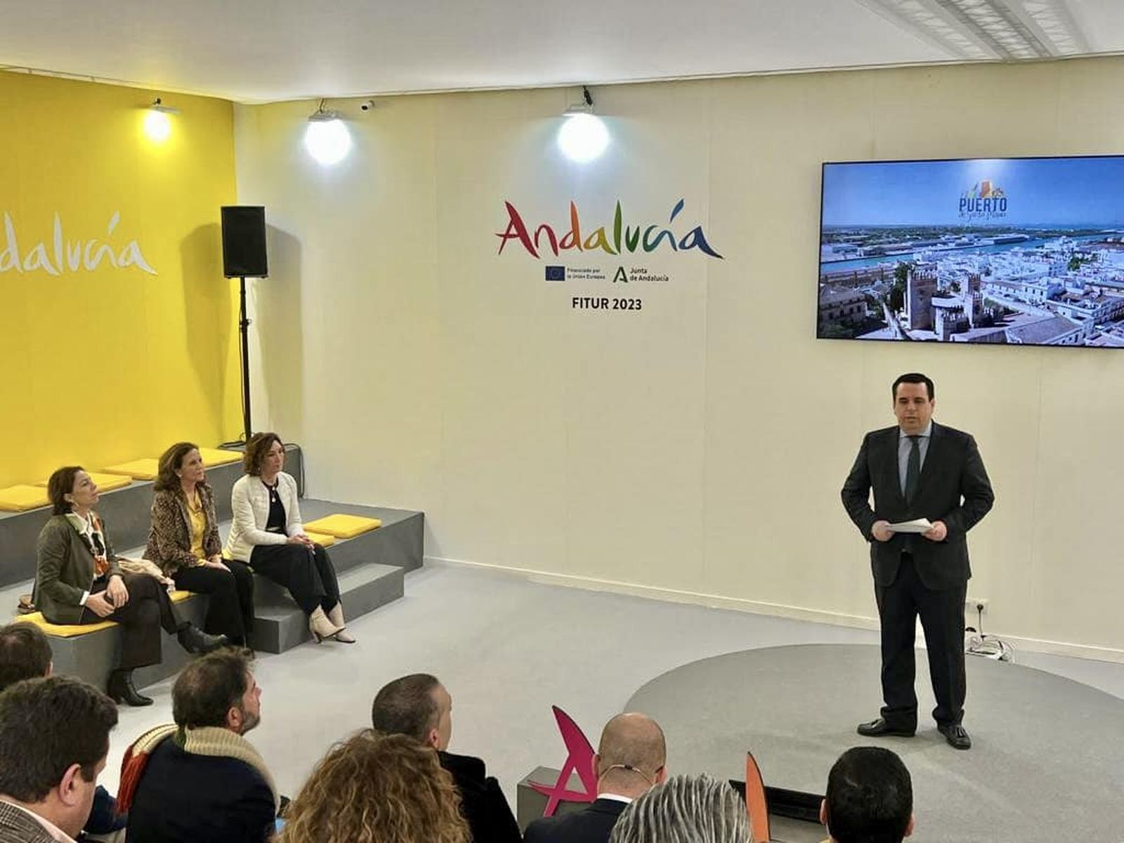 Una imagen del acto de presentación de la oferta turística de El Puerto en Fitur.