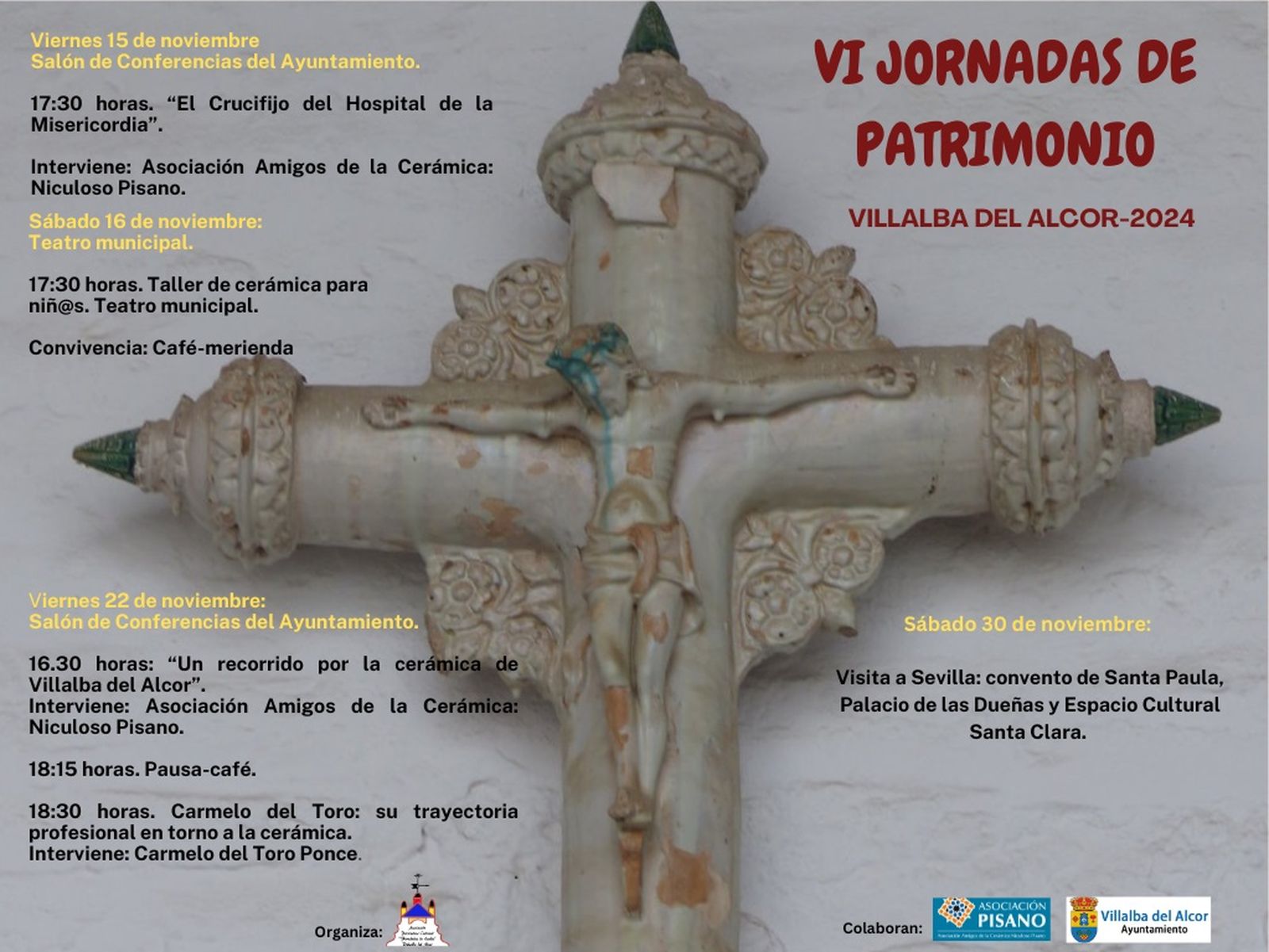 Cartel de las jornadas de patrimonio de Villalba del Alcor.