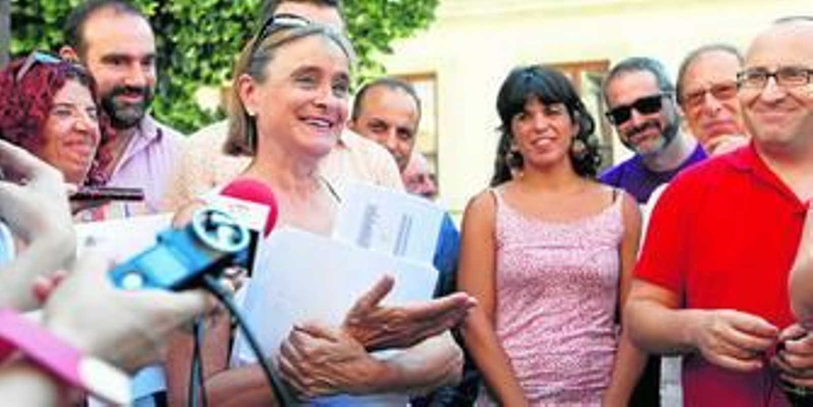 En el acto de apoyo a la condenada por participar en un piquete participaron colectivos sociales y políticos.