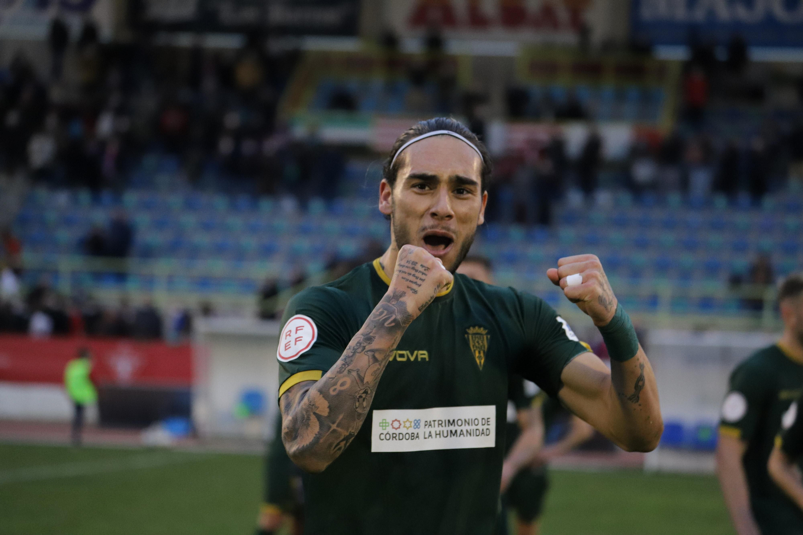 Gudelj celebra el gol que marcó ante el Don Benito. Gudelj celebra el gol que marcó ante el Don Benito.