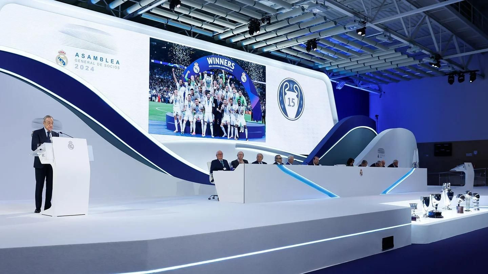 Florentino Pérez, durante su discurso.