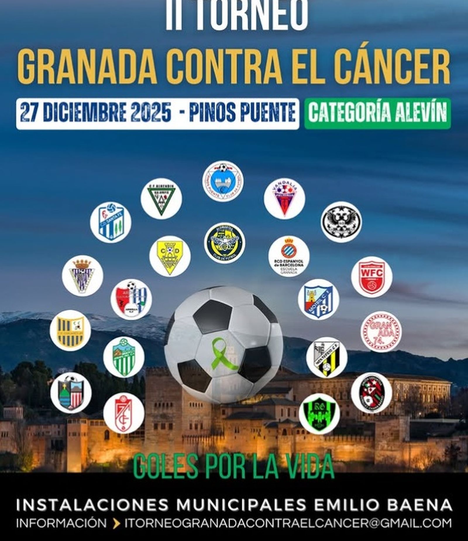 Equipos participantes en el II Torneo Contra el Cáncer.
