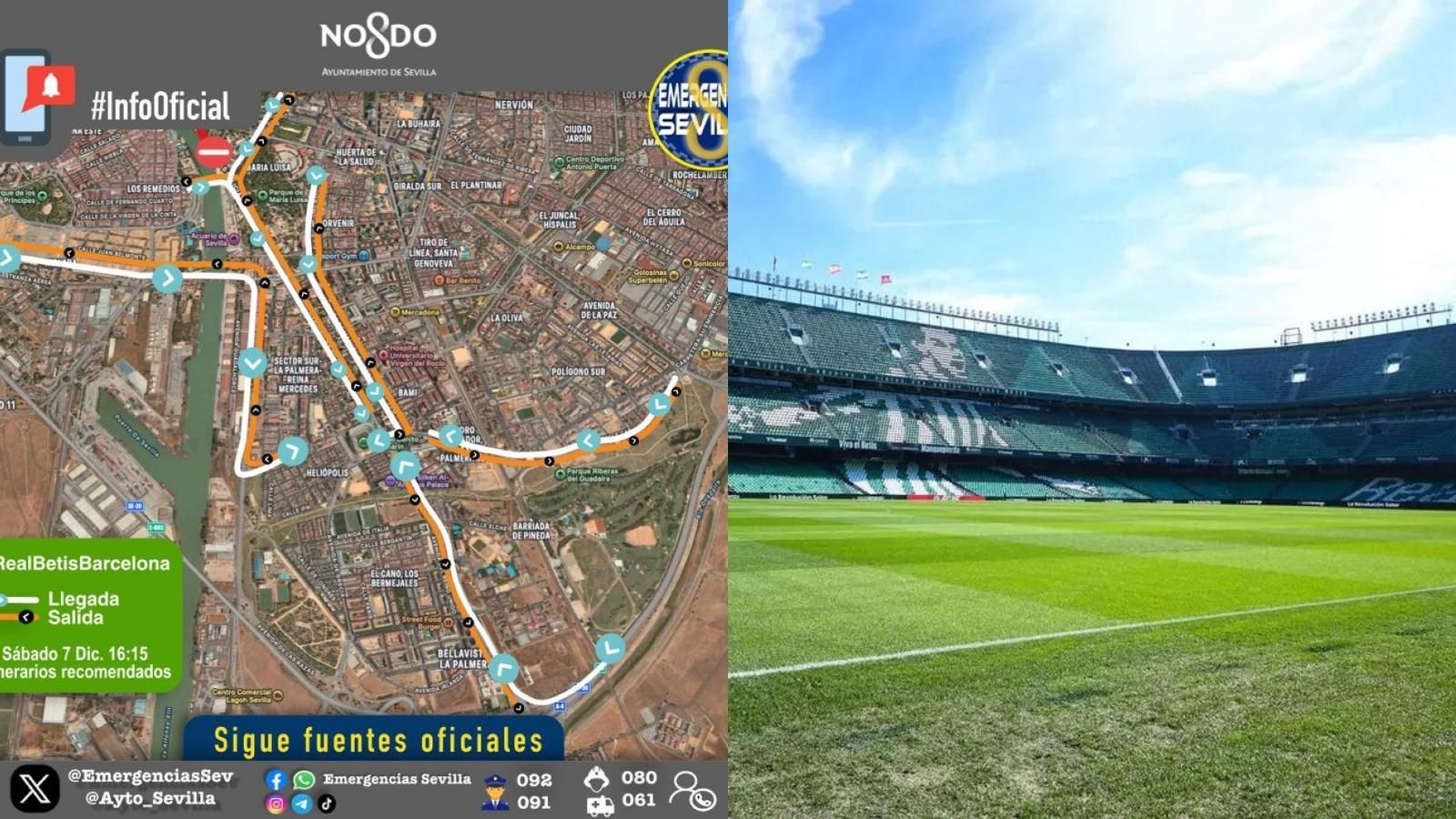 Los recorridos alternativos para llegar al Betis por la Magna