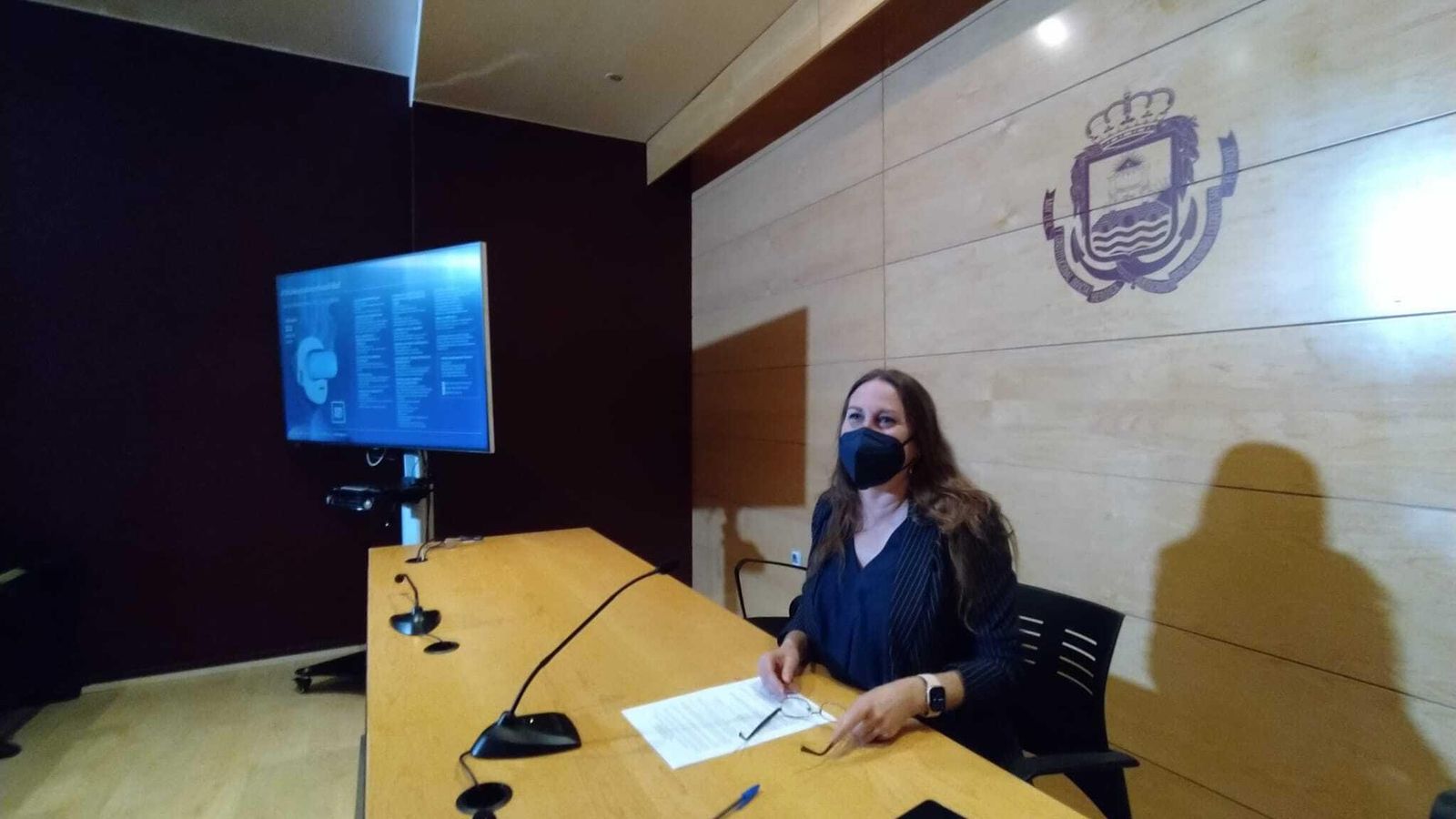 Regla Moreno, concejala de Turismo del Ayuntamiento de San Fernando, esta mañana durante una rueda de prensa.