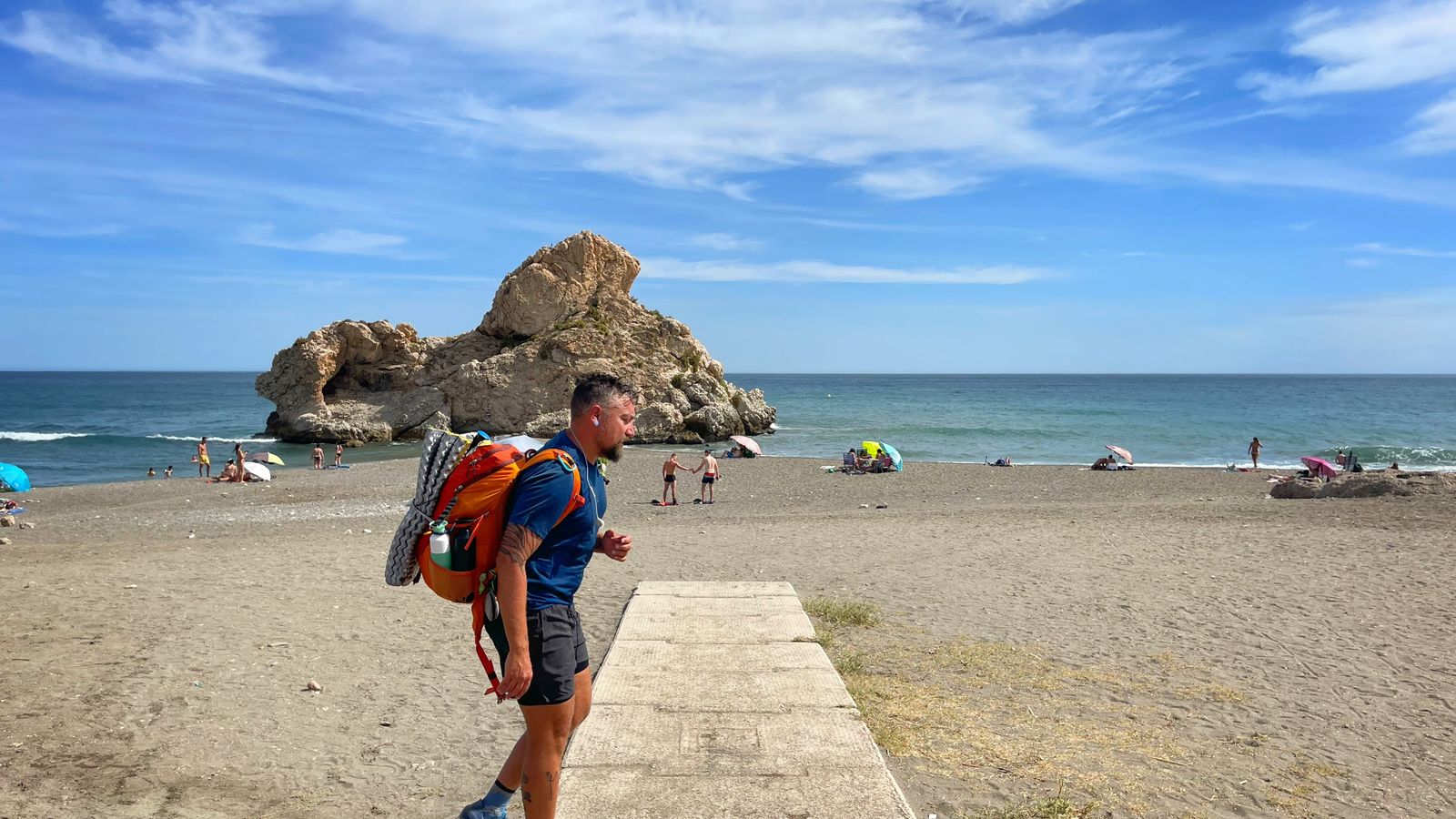 La llegada al Peñón del Cuervo fue uno de los momentos emocionantes de la ruta de Francisco.