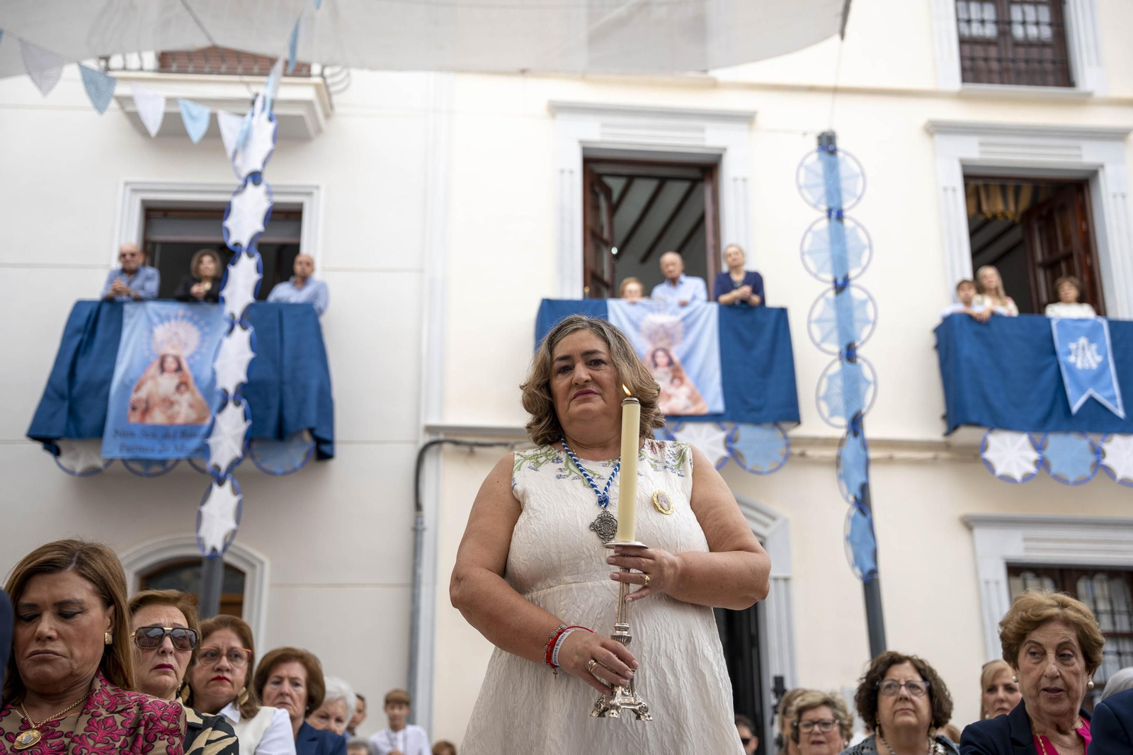 Las imágenes de la misa y procesión en Macael por las fiestas en honor a Nuestra Señora del Rosario