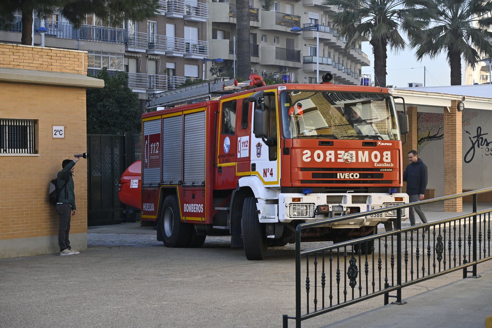 Imágenes del simulacro de incendio en el Funcadia