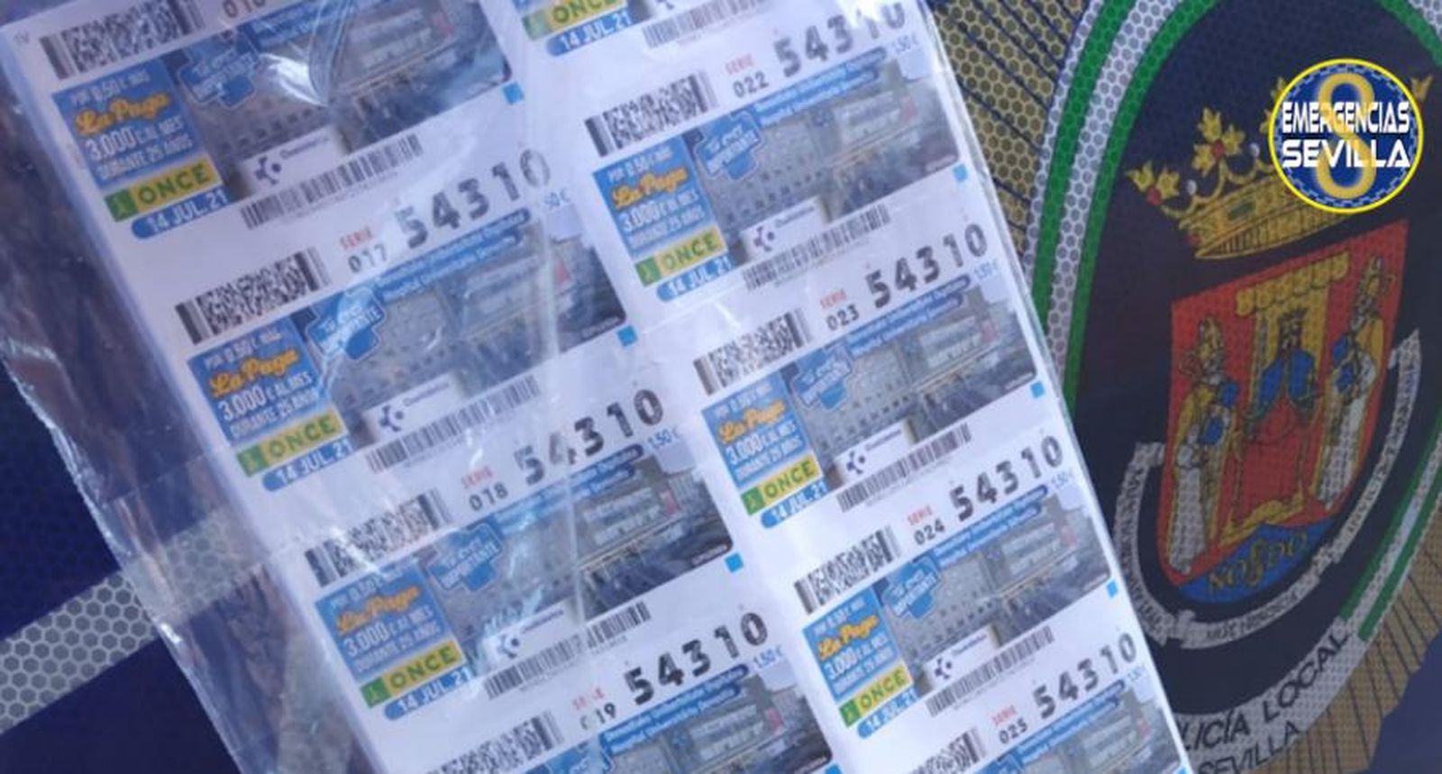 Lote de cupones para el 14 de julio encontrado en Cerro Amate