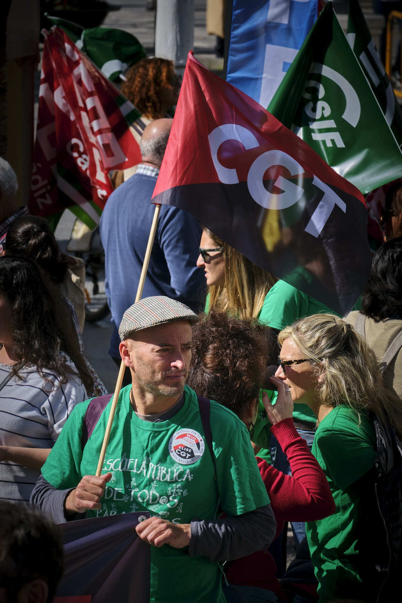 Manifestación contra la enseñanza concertada