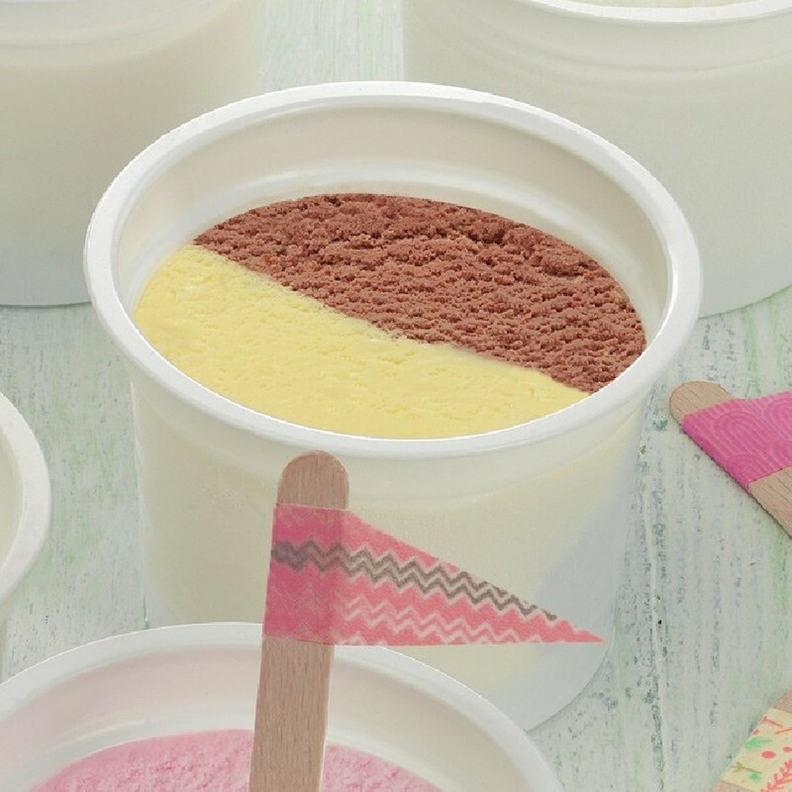 Una tarrina de la marca