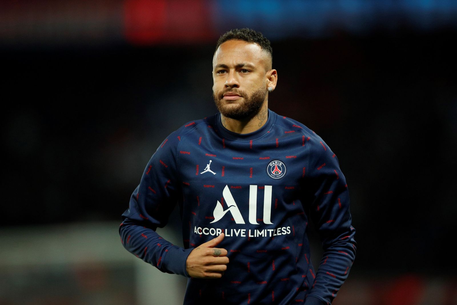 Neymar entrenando con el PSG, su actual equipo.