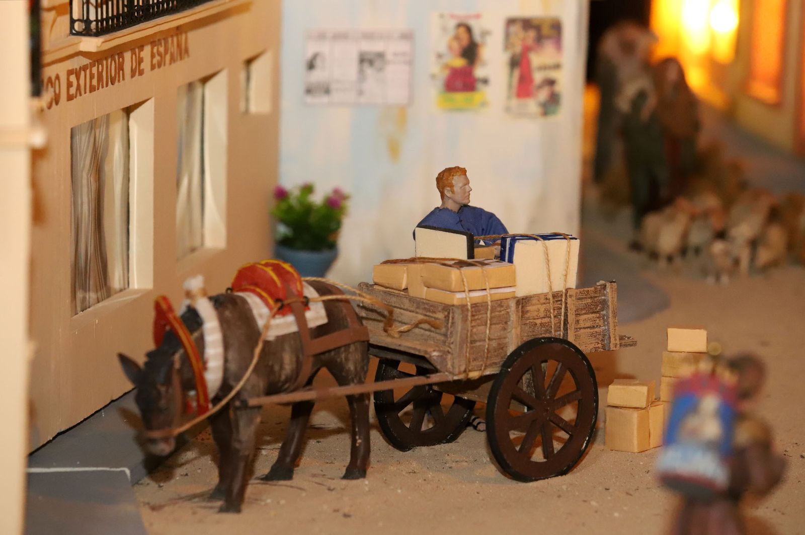 Belén del Ayuntamiento de Huelva basado en la antigua Plaza de las Monjas