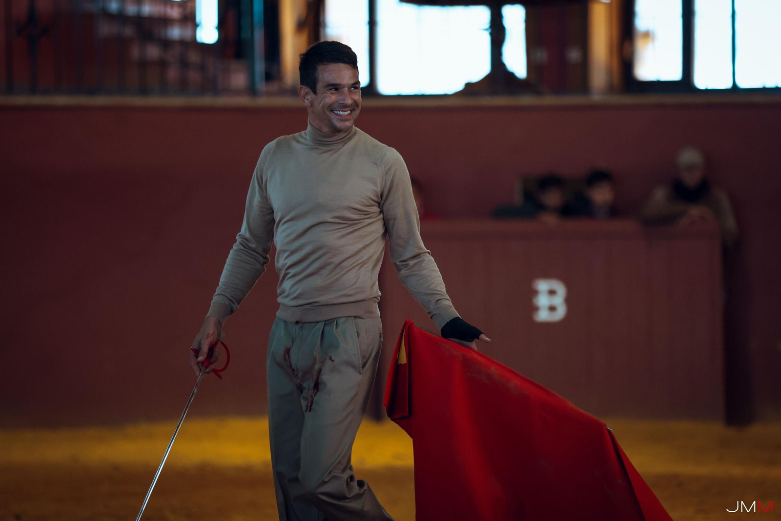 José María Manzanares, en la tranquilidad del entrenamiento campero.