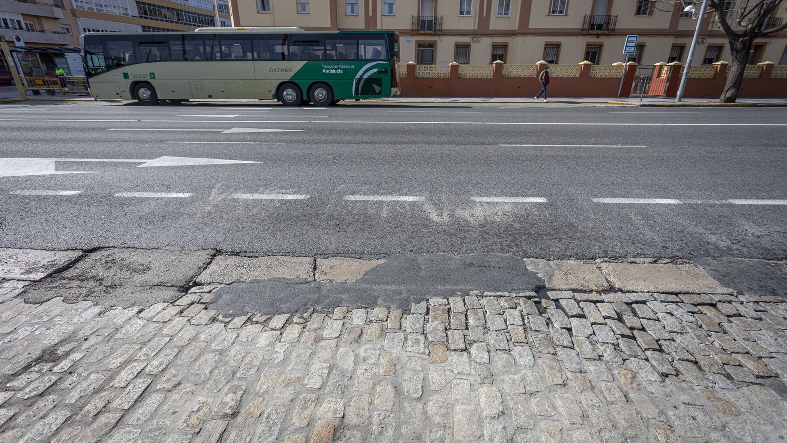 Parada del autobús en Varela.