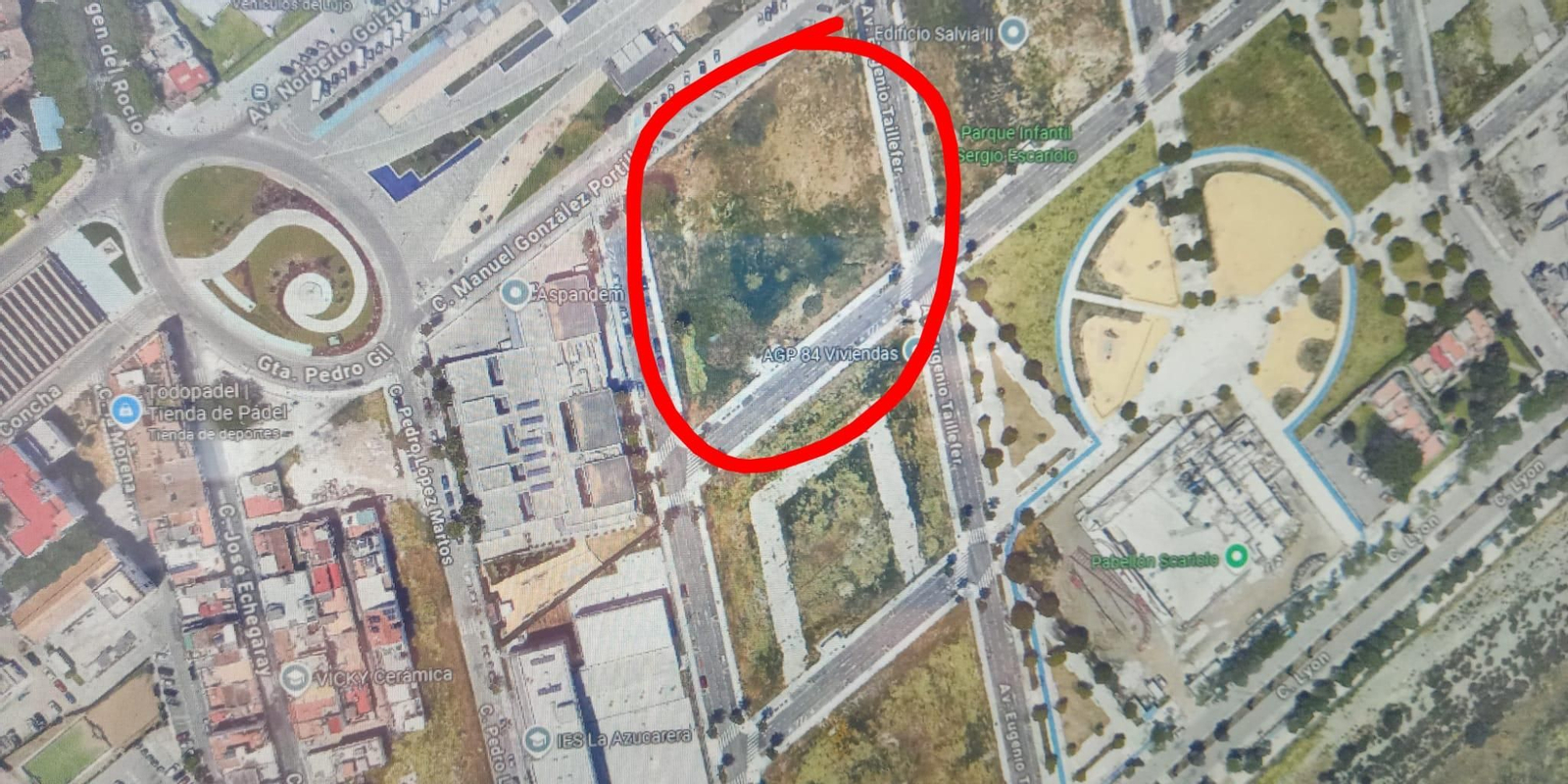 La parcela en la que se edificarán las 132 viviendas protegidas.