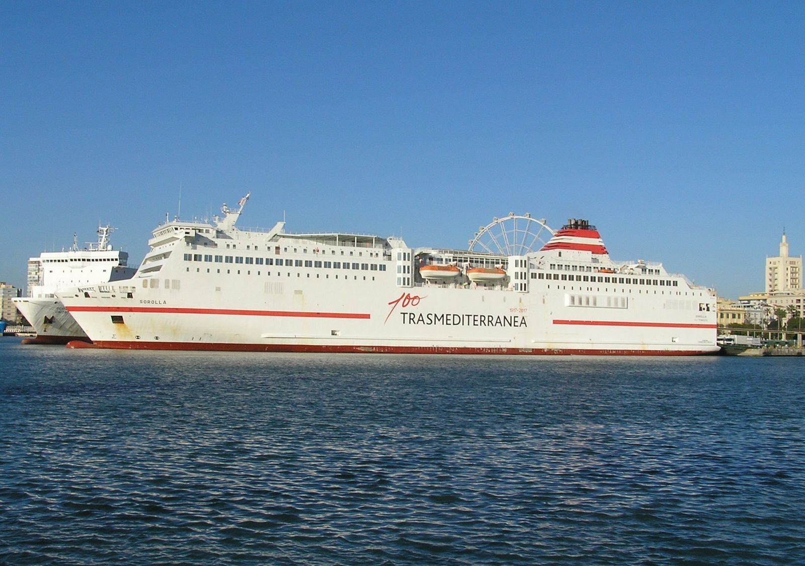 El ‘Sorolla’, el último día que operó en la línea de Melilla antes de su cambio de nombre.