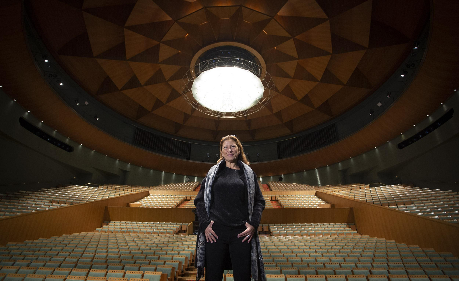Sara Baras, fotografiada en el escenario del Maestranza.