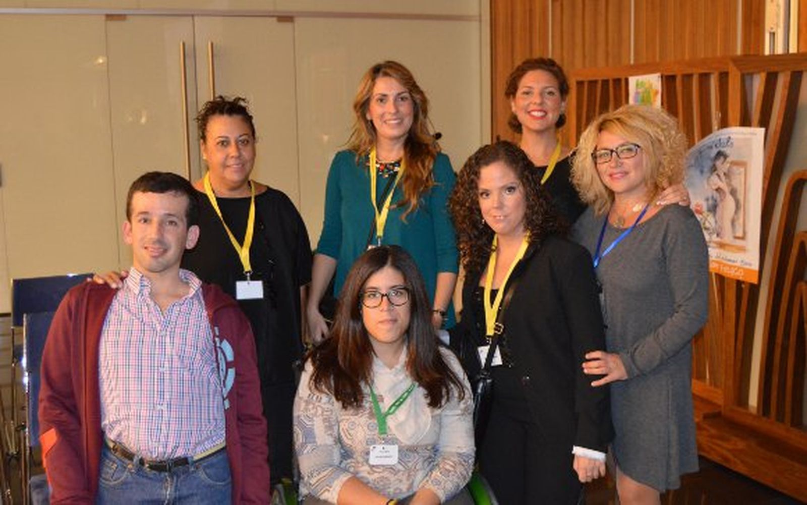 Luis Lacave Vela-Barca, Lucy Valderrama, Mamen Gamero, Lola Moreno, Cristina Gómez, Ana Tirado y Lola Nieto, en en el Hotel Atlántico durante la celebración del desfile benéfico.

Foto: Ignacio Casas de Ciria