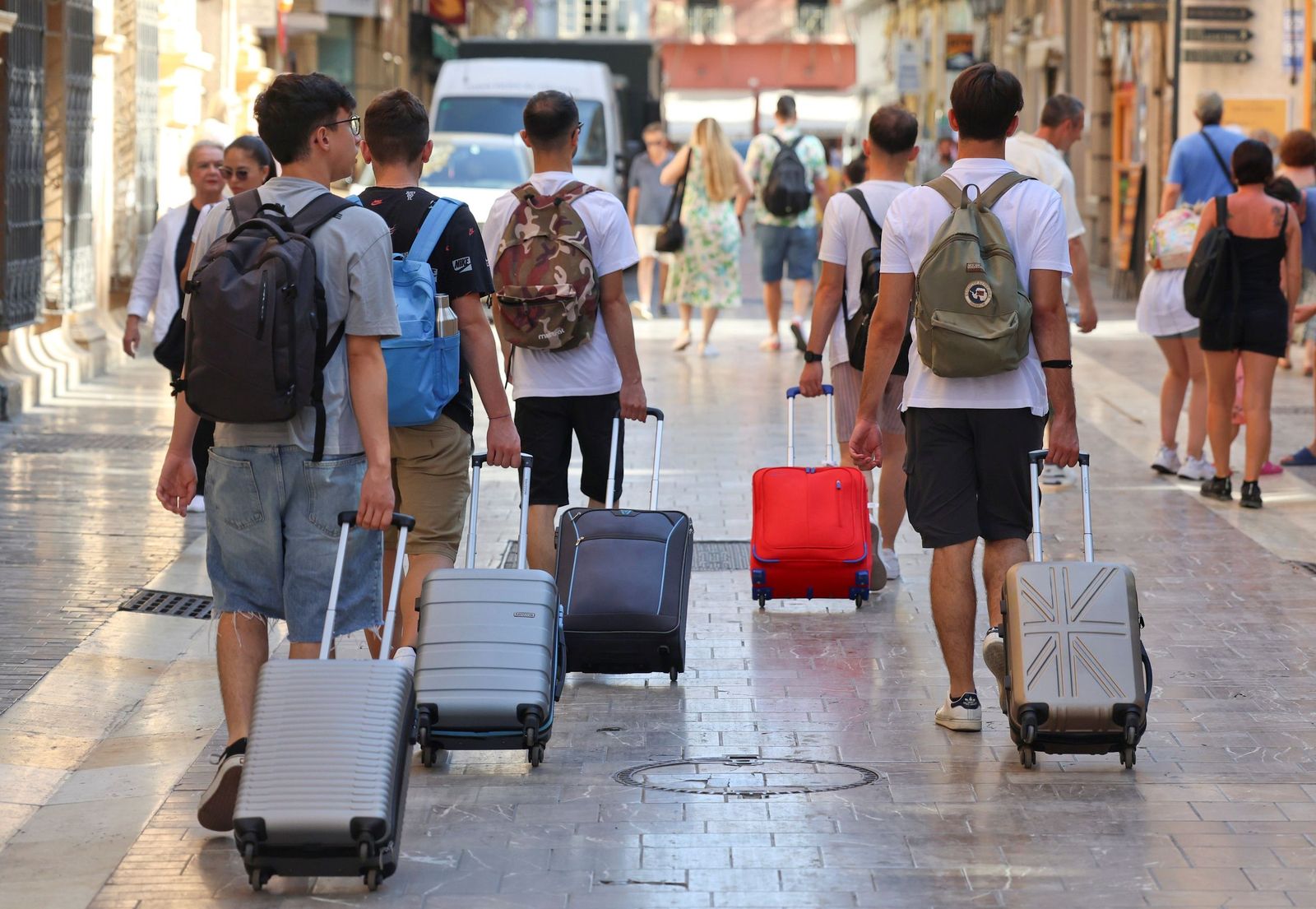 Turistas en Málaga.