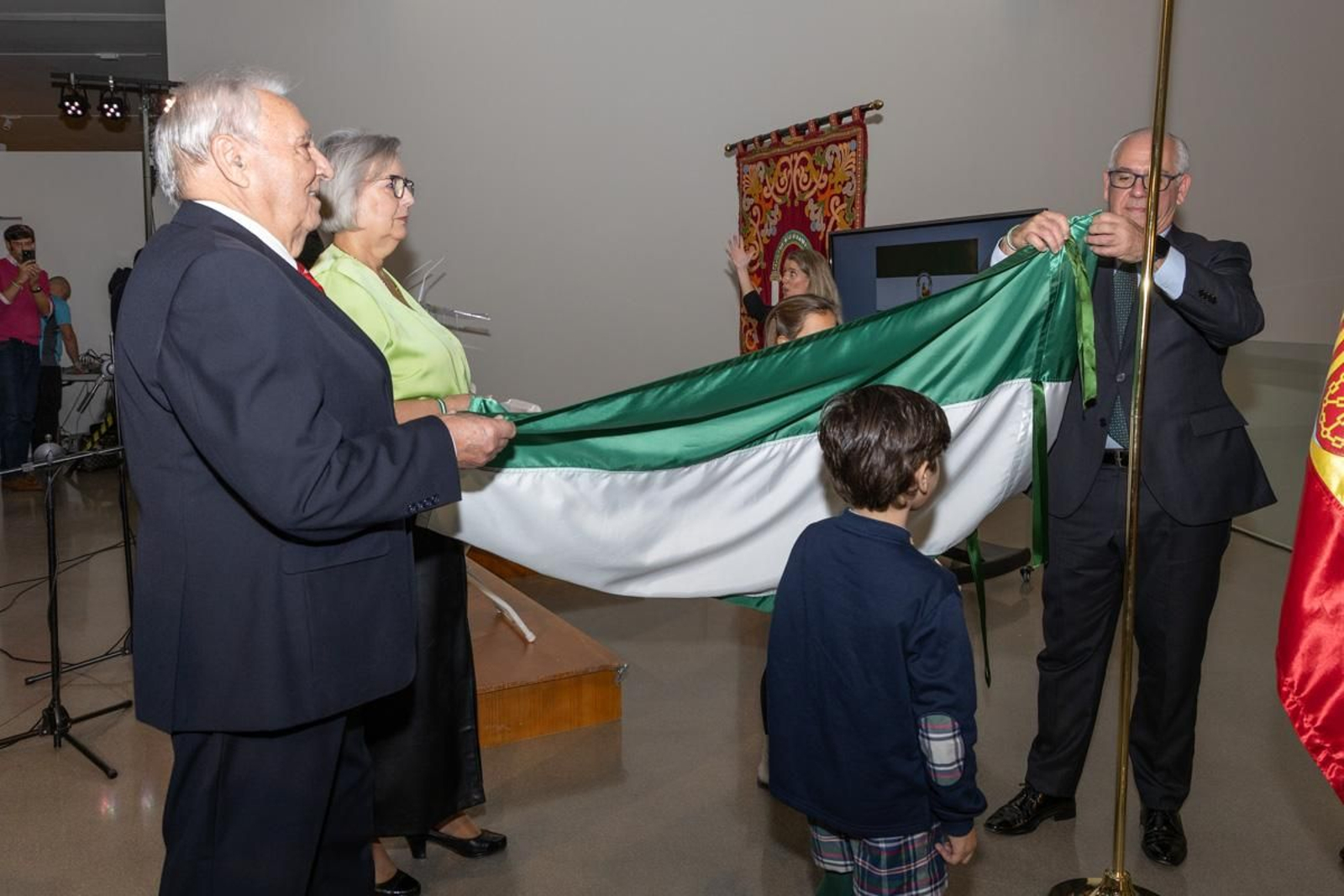 Acto institucional de la Bandera que organiza la Junta de Andalucía en el Museo Íbero