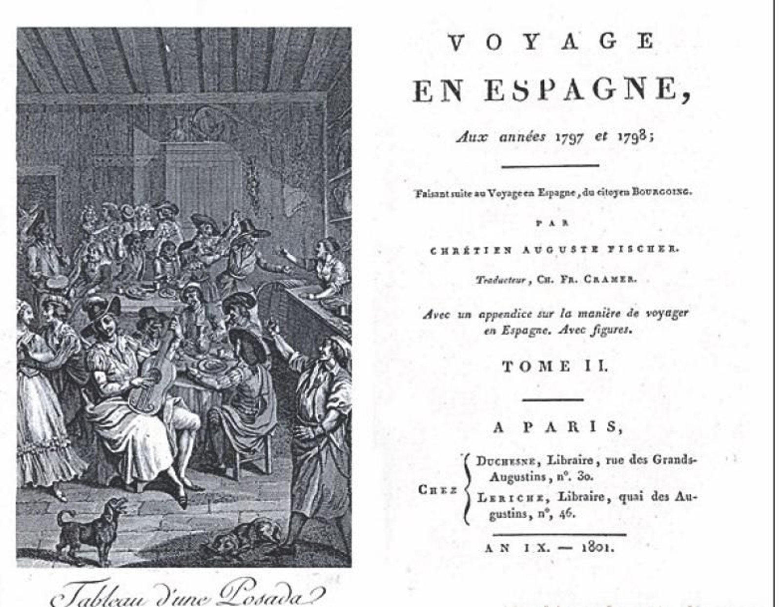 Edición francesa del libro de viaje Frederick Augustus Fischer.