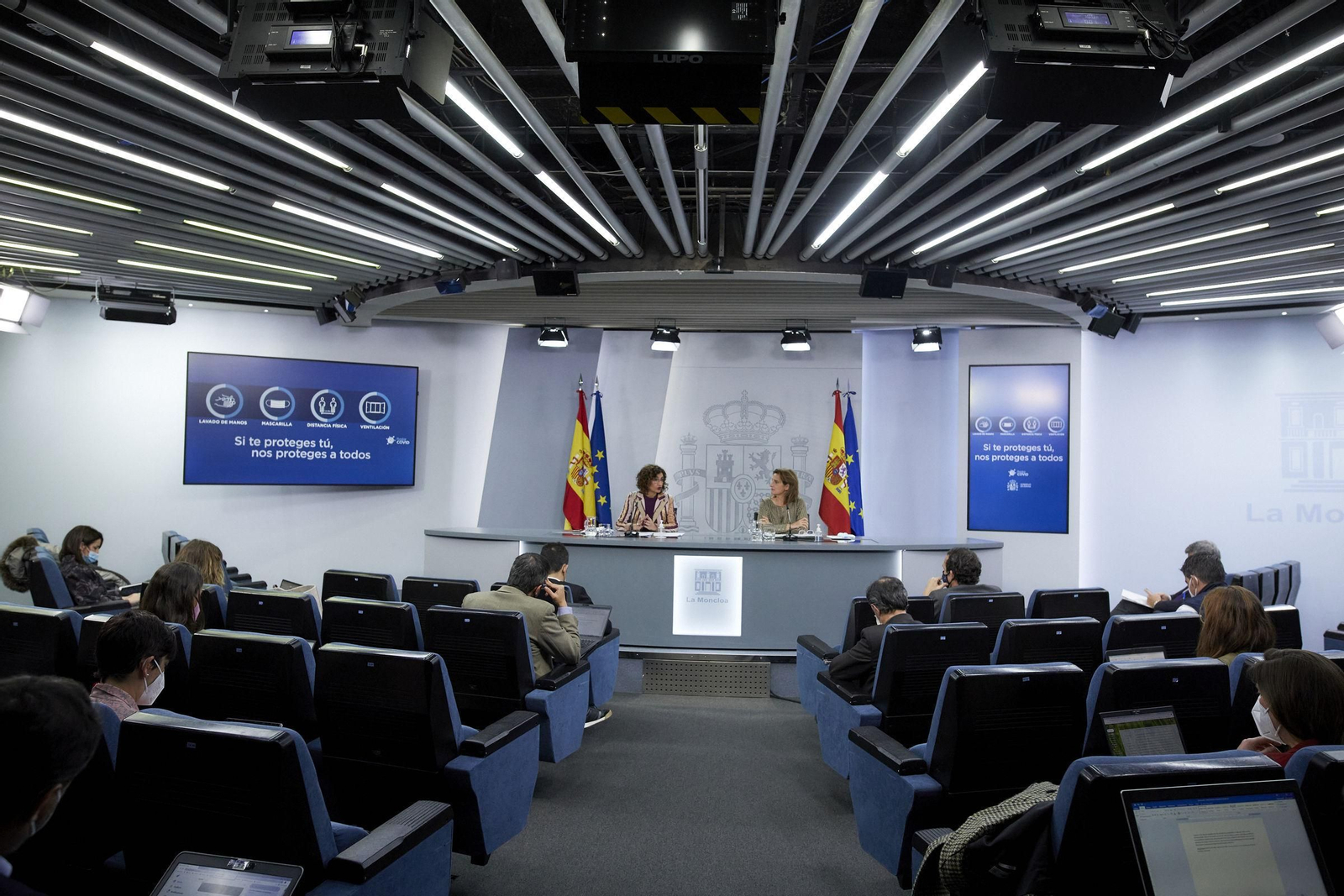 La ministra de Hacienda, María Jesús Montero, tras la reunión del Consejo de Ministros.