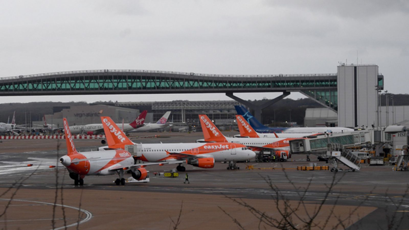 El aeropuerto de Gatwick, la tarde de este viernes.