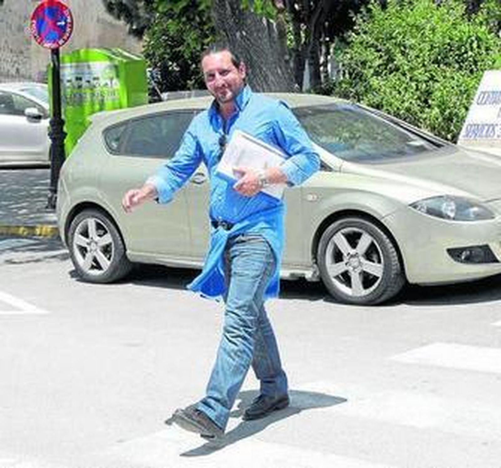 Francisco Terán a su llegada al Juzgado de Paz, en mayo.