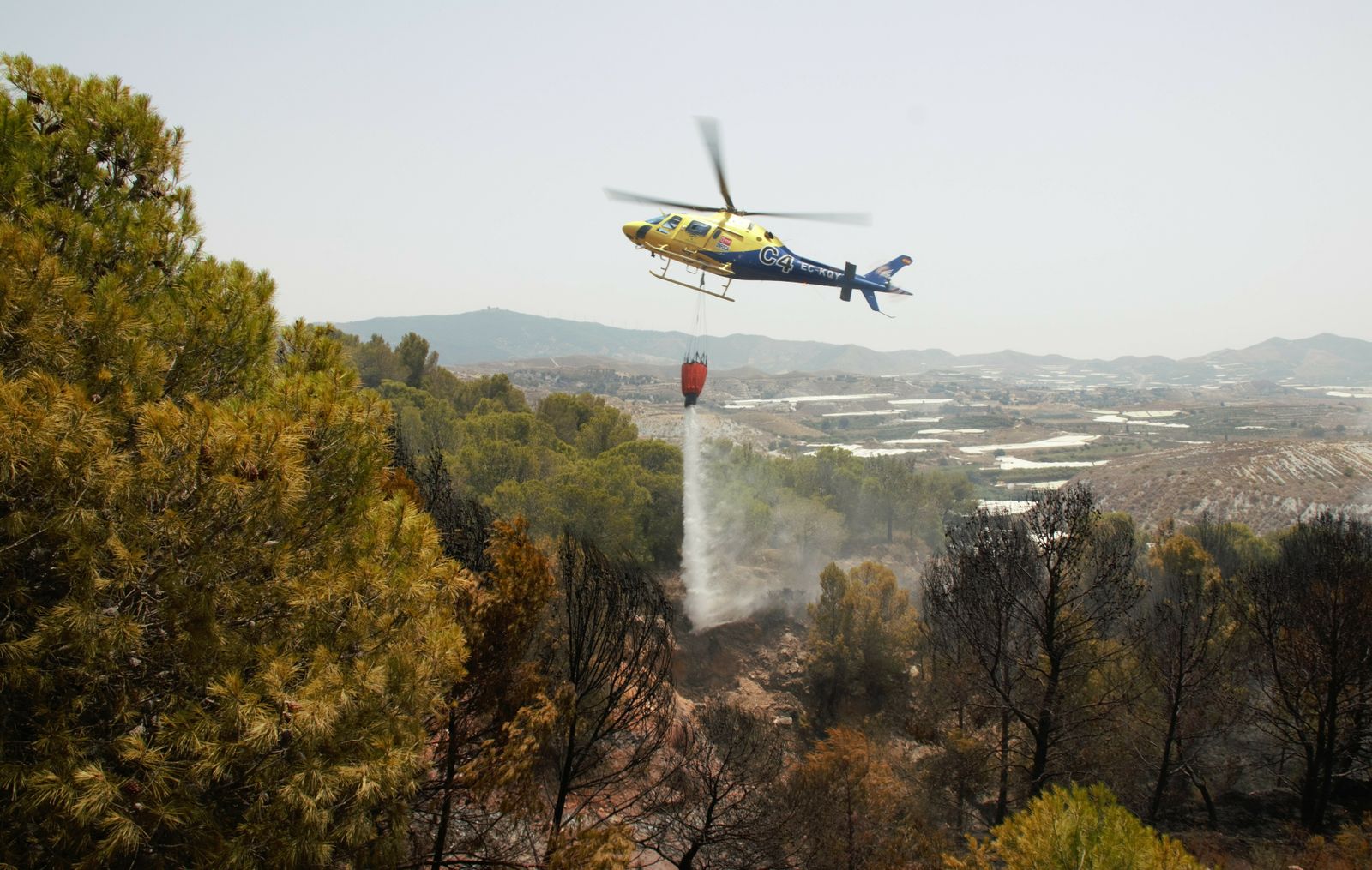 Las imágenes del incendio forestal en La Nacla de Motril