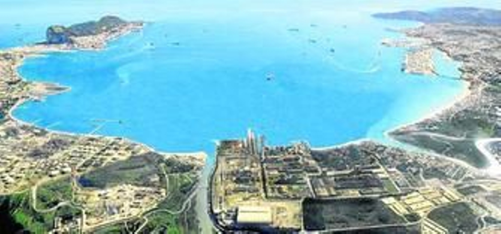 Imagen aérea de la Bahía de Algeciras.