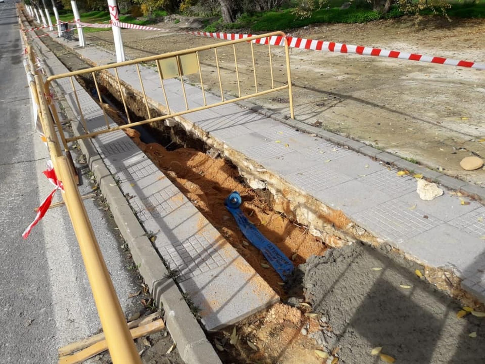 Obras puestas en marcha con materiales aportados por la empresa pública Giahsa.