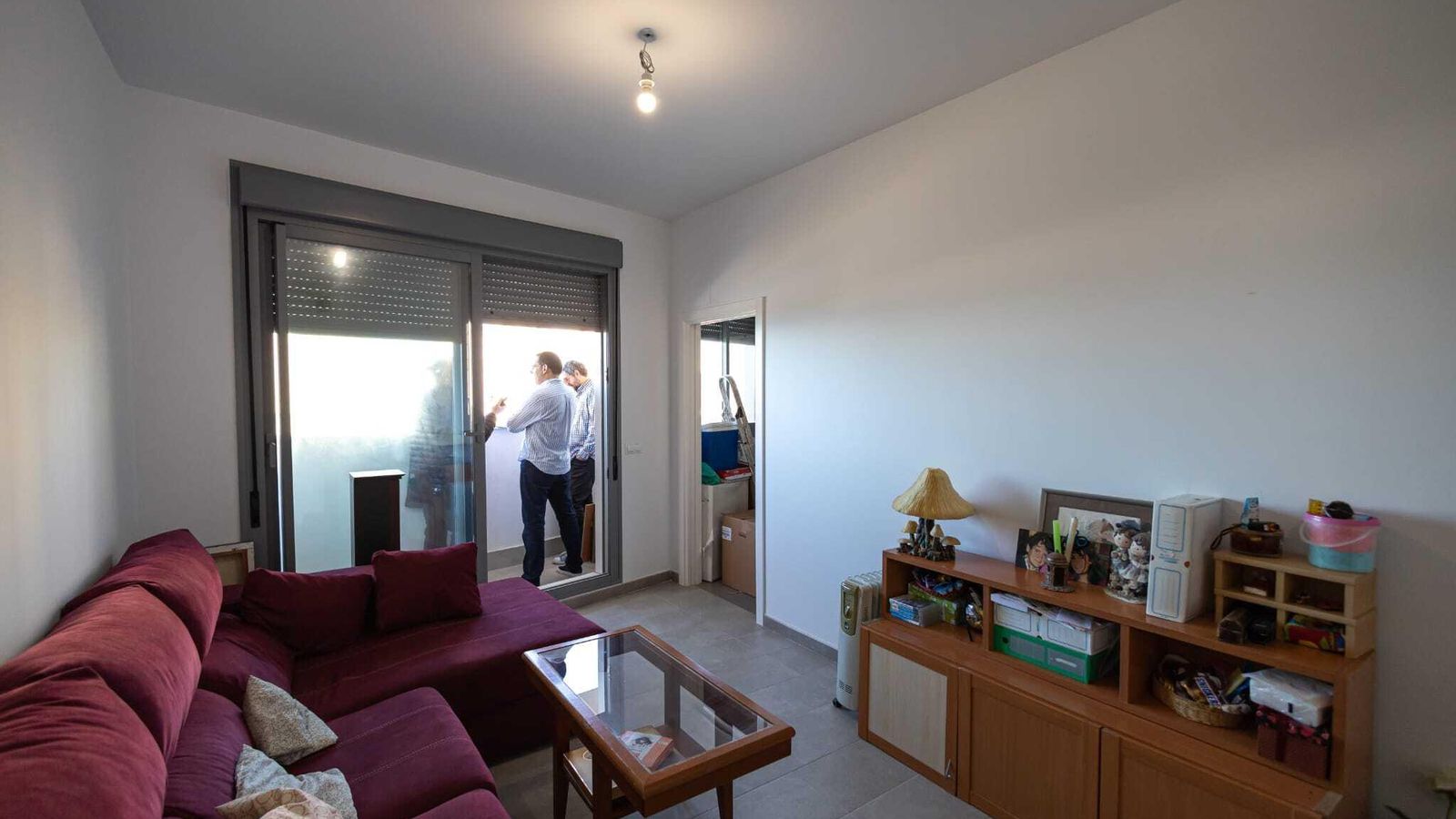 Salón de una de las viviendas del nuevo bloque que se levanta en Los Chinchorros.