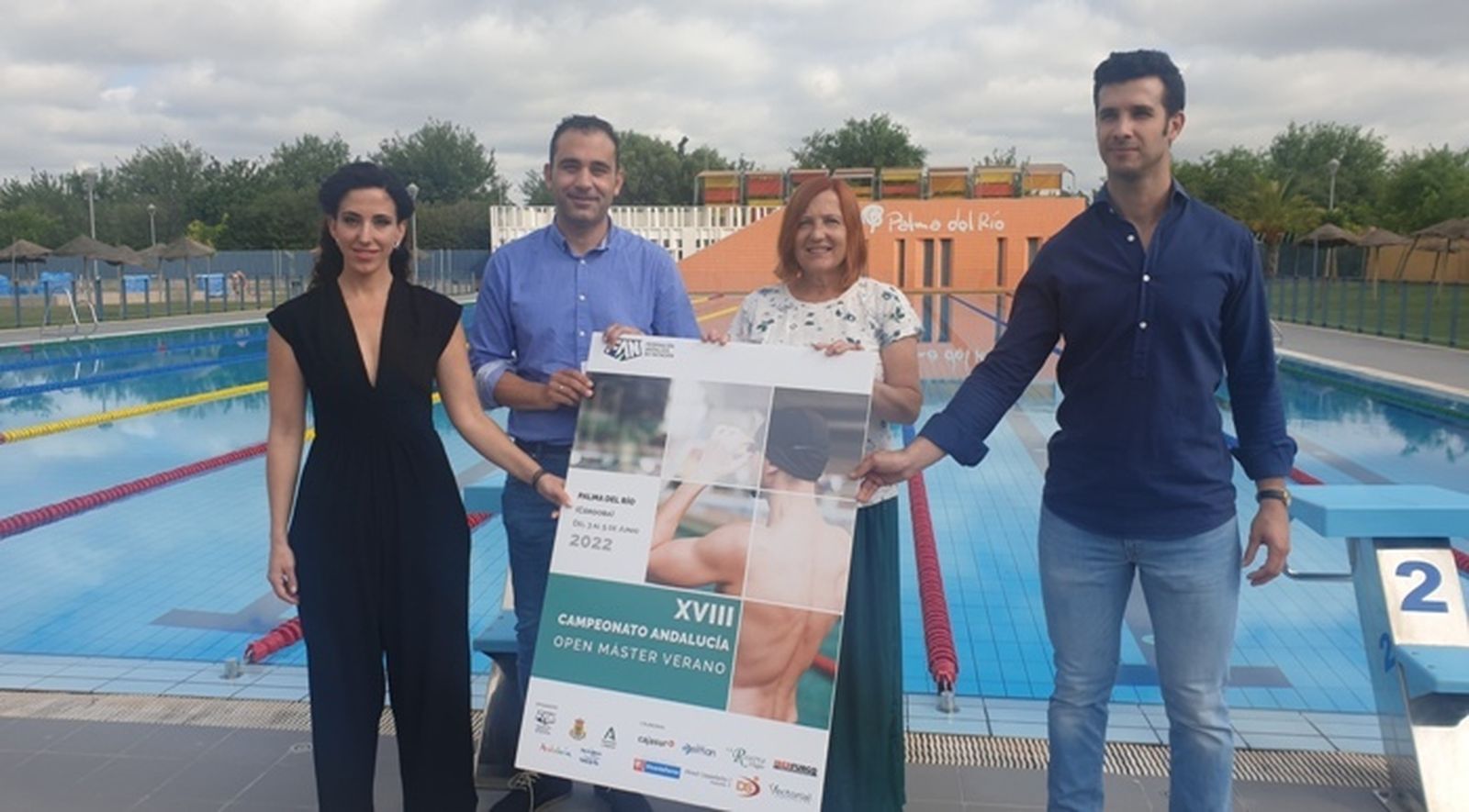 Imagen de la presentación del Campeonato Andaluz Máster de Natación en Palma del Río.