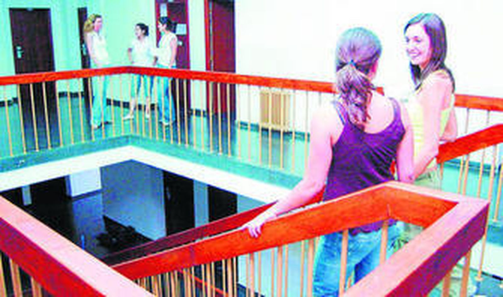 Algunas residentes del Colegio Mayor de La Asunción.