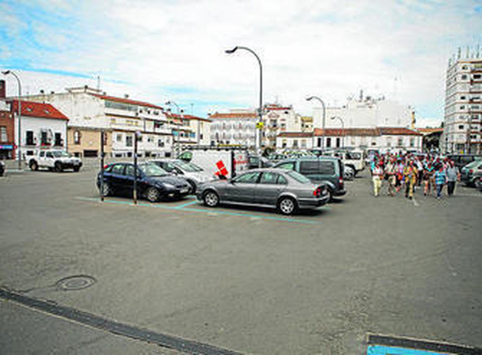 Lugar de aparcamientos donde se instalará la plaza de toros portátil para celebrar el festival.