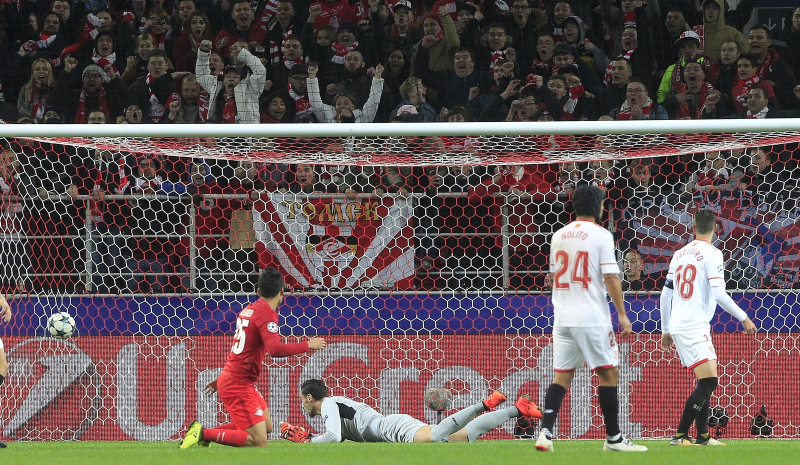 Las imágenes del Spartak de Moscú-Sevilla