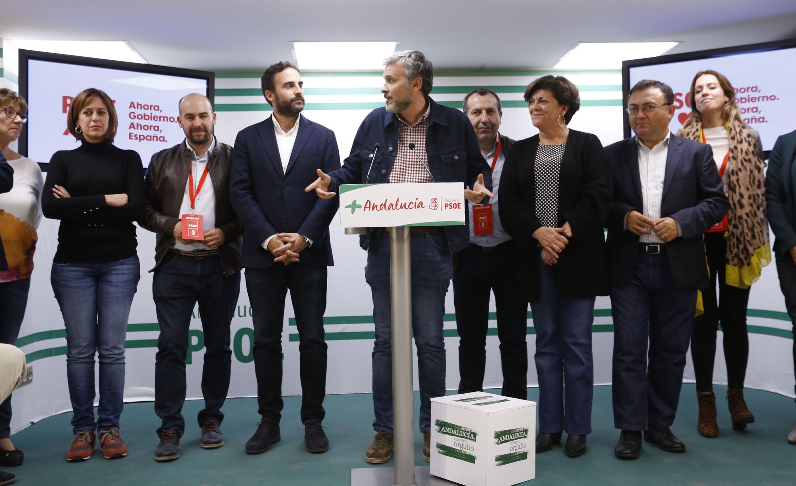 Comparecencia de Ignacio López, del PSOE, para valorar los resultados electorales.