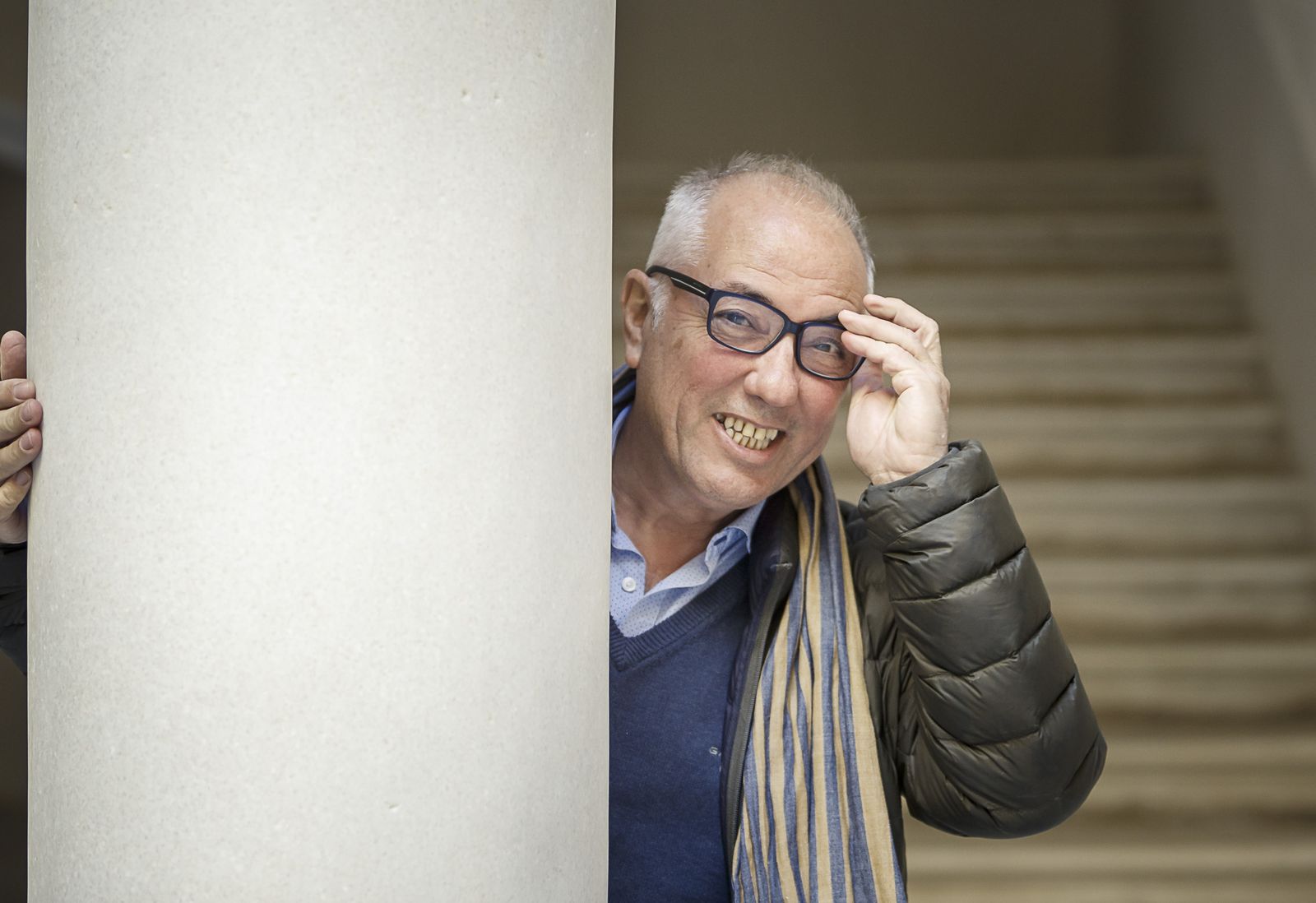 El poeta gaditano José Ramón Ripoll, durante la pasada Feria del Libro.