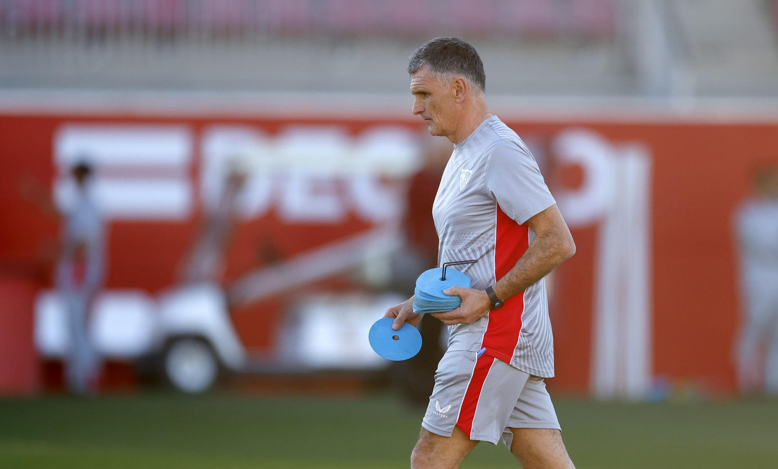 El primer entrenamiento de Mendilibar como entrenador del Sevilla Fc, en imágenes