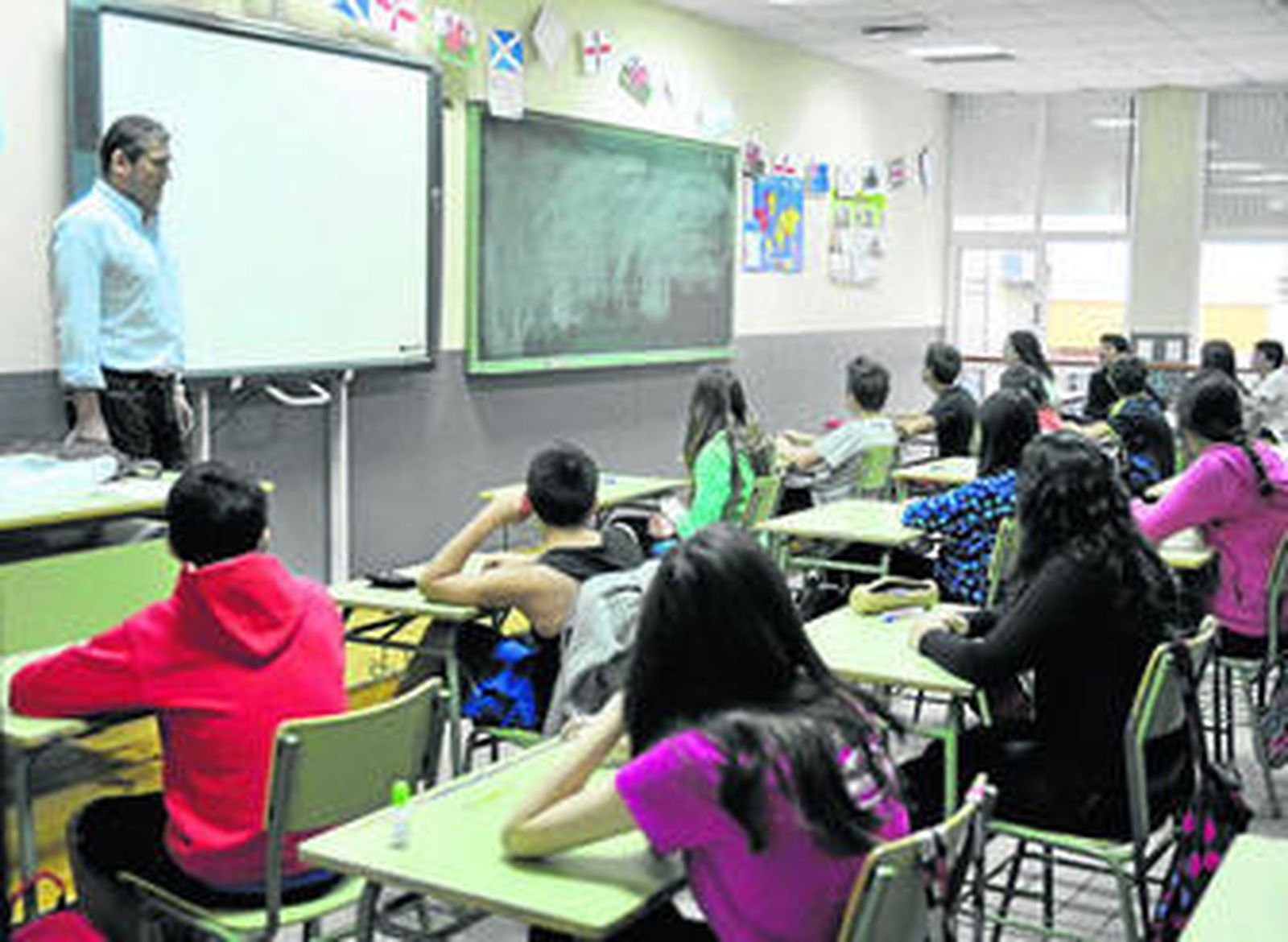 Una de las aulas del Instituto Murillo de Sevilla.