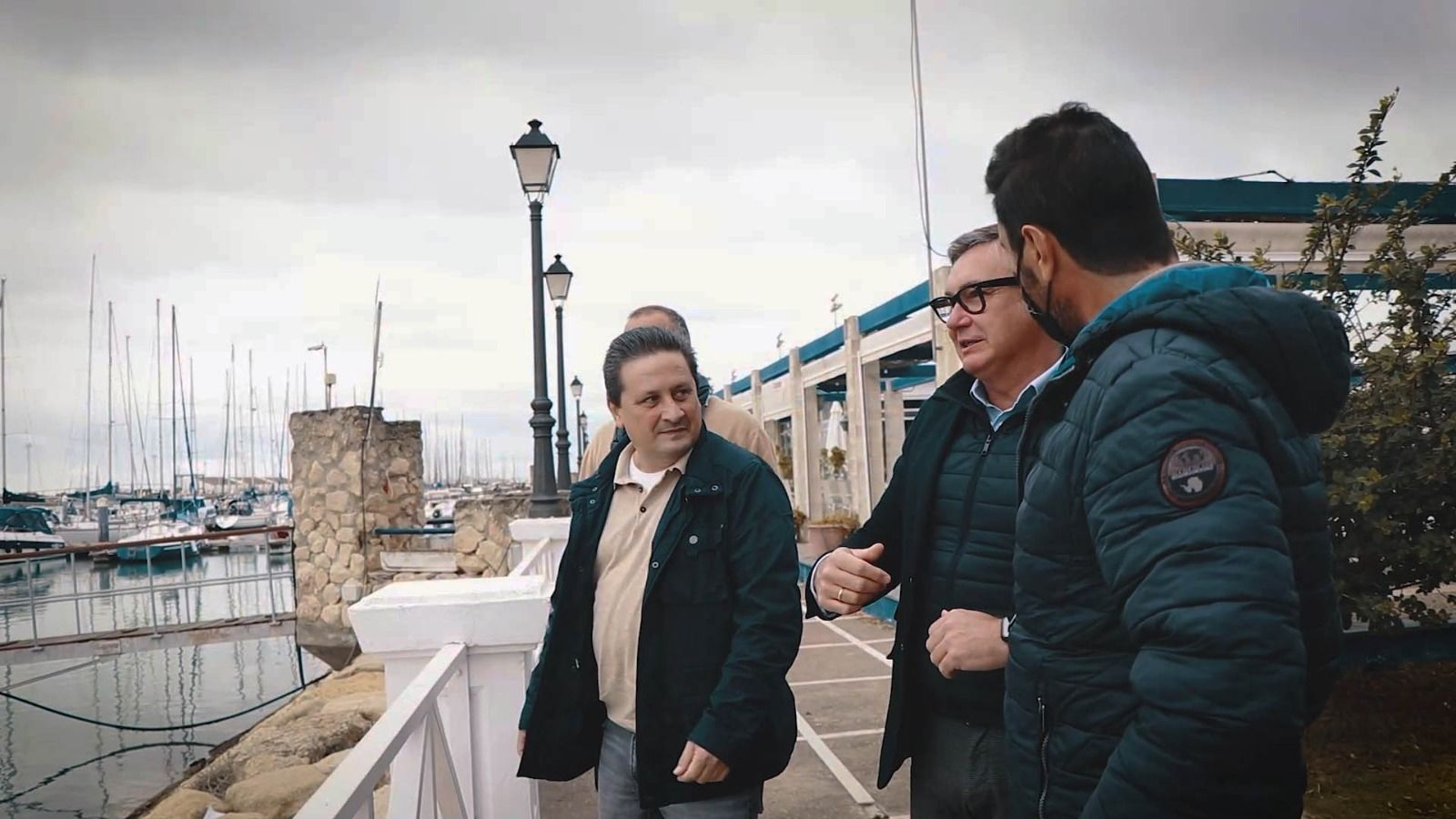 Responsables de Vox, en una reciente visita al Real Club Náutico.