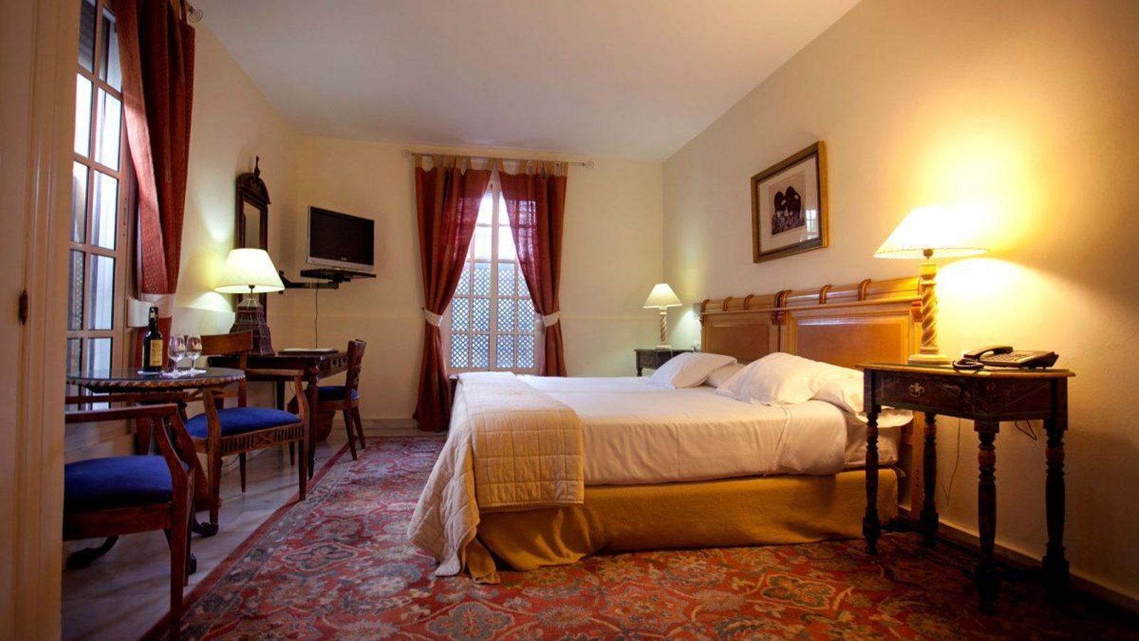 Una de las habitaciones del hotel.