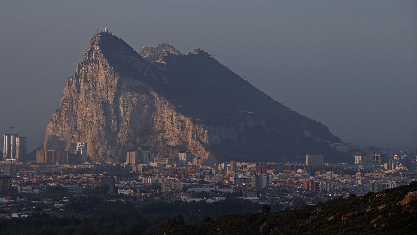 Detalle del Peñón de Gibraltar.