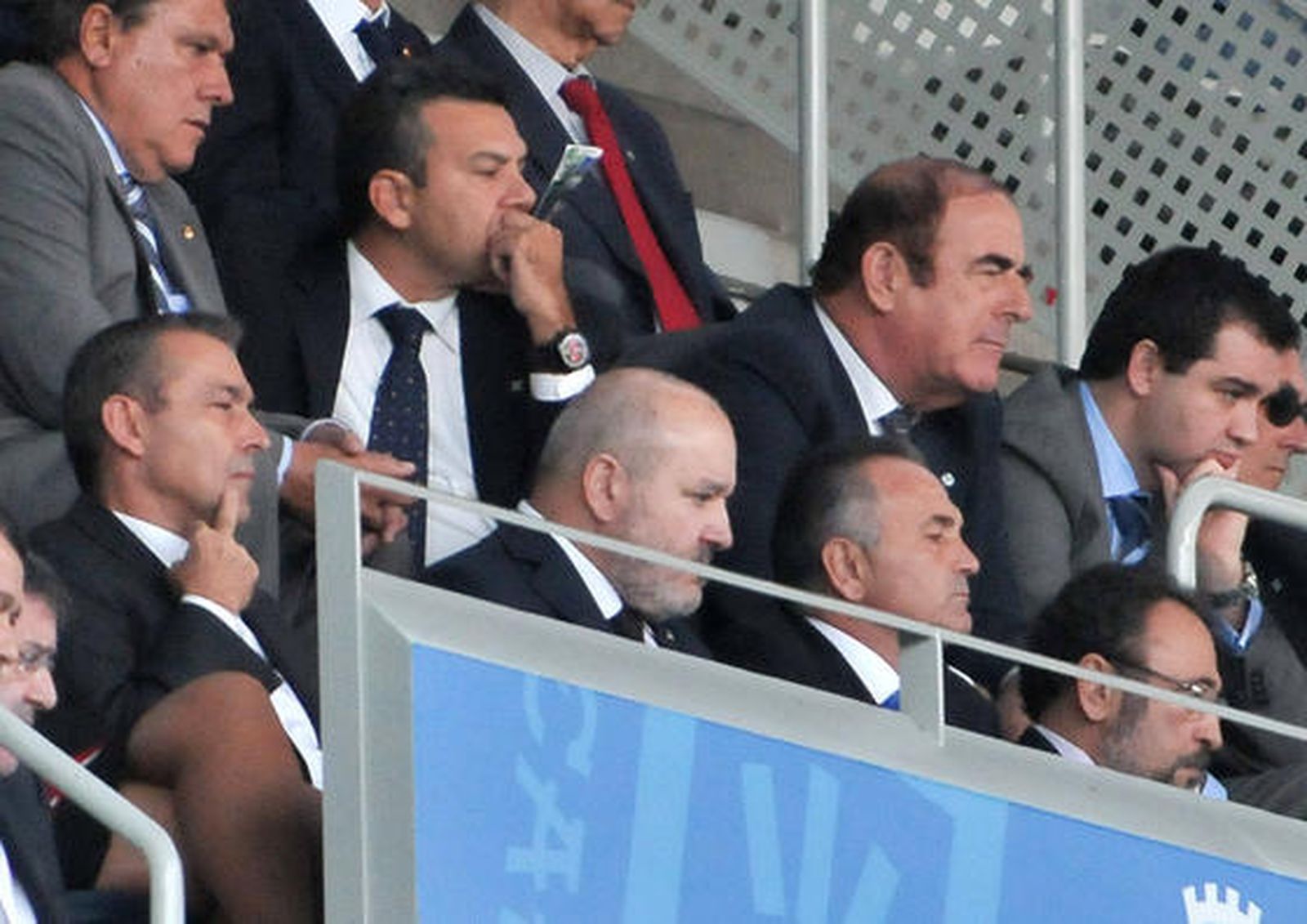 Gordillo sigue el partido desde el palco. / LOF