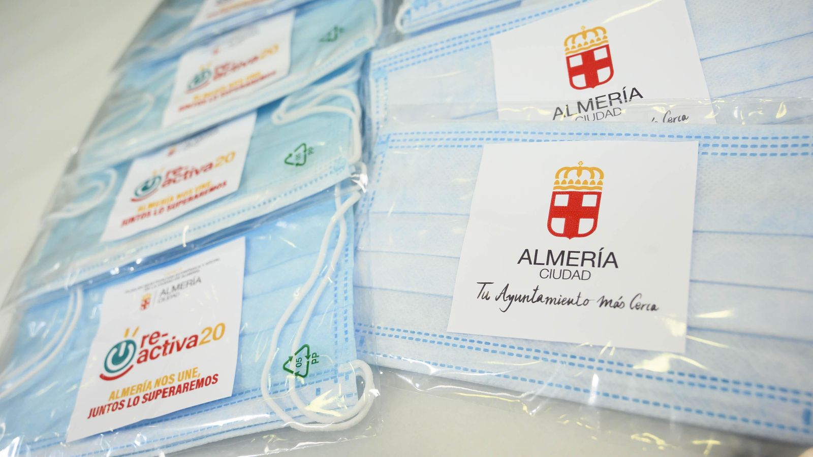 Mascarillas que se repartirán por el Ayuntamiento.