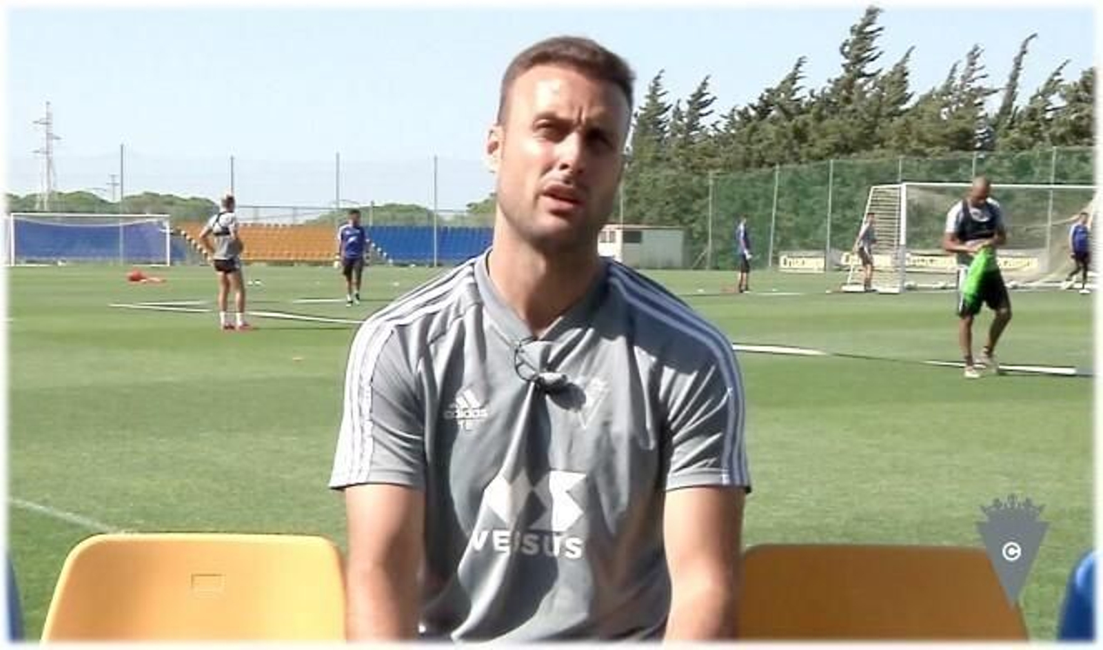 Juan Cala, durante sus manifestaciones en el campo Ramón Blanco.