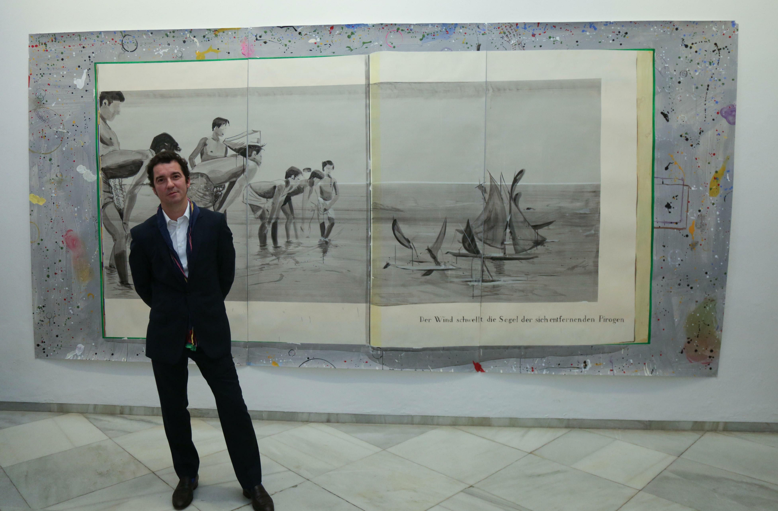 Miky Leal en una exposición en Sevilla