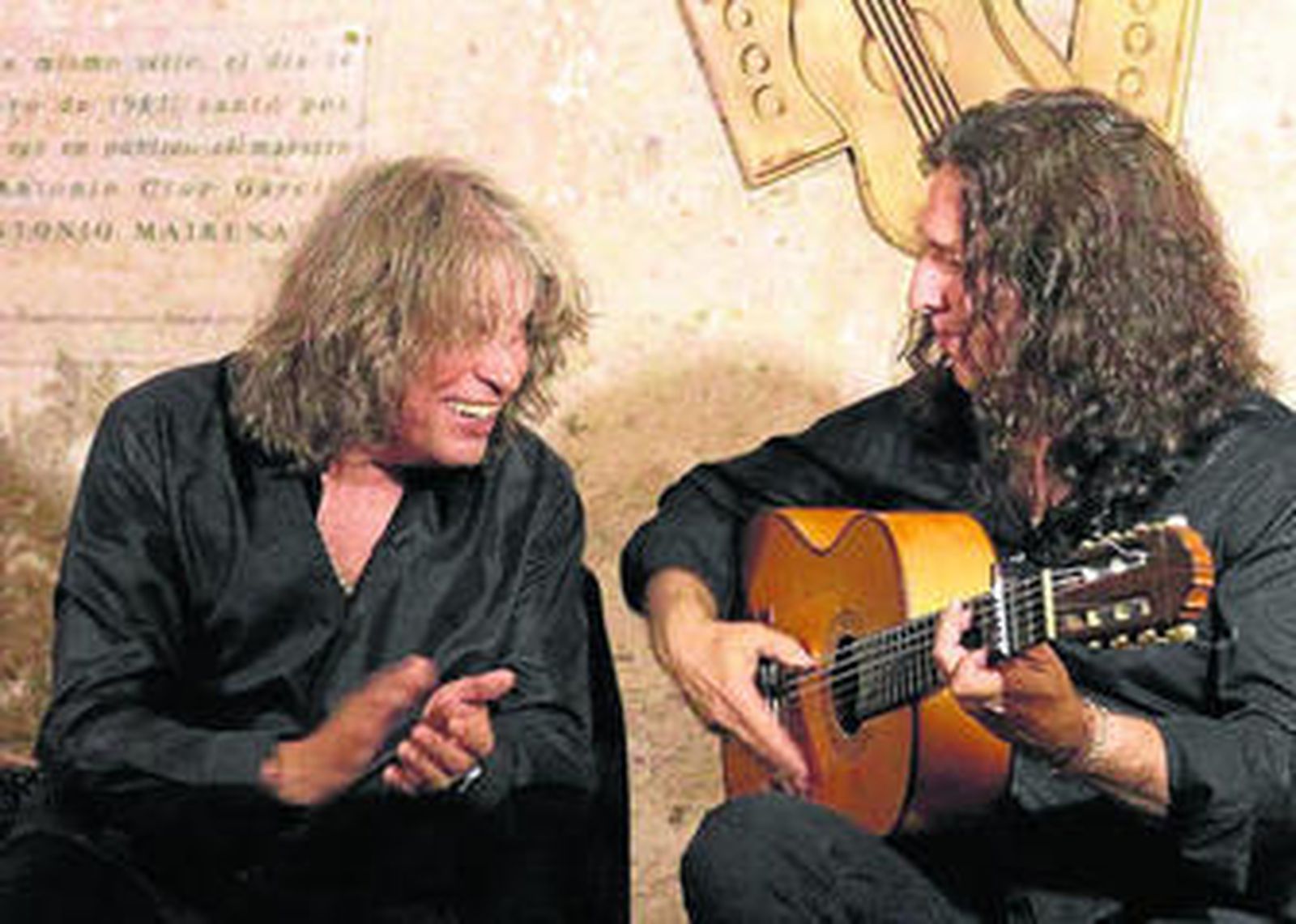 José Mercé y Tomatito durante el recital ofrecido el pasado viernes en la Peña El Taranto.